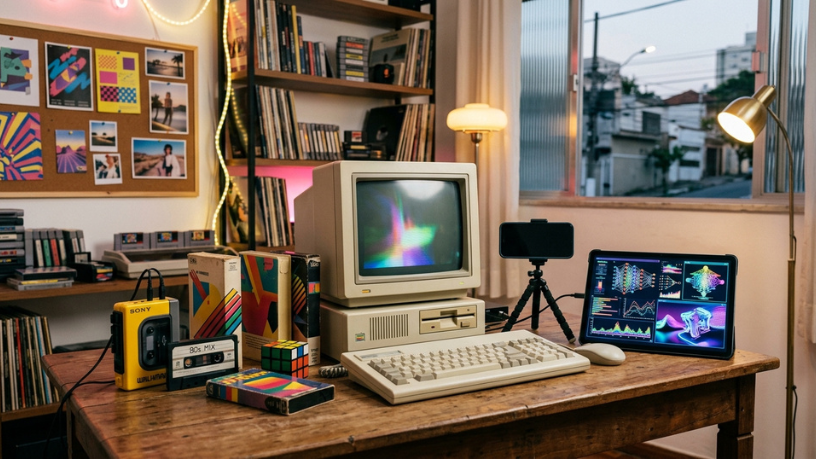 Trend dos anos 80 com inteligência artificial revela como a nostalgia está mudando o conteúdo dos influenciadores